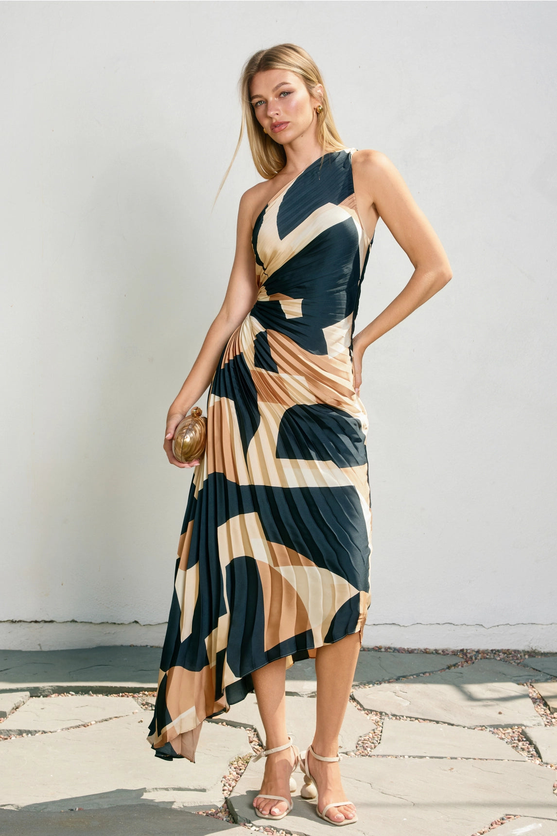 First Class Asymmetrical Maxi Dress