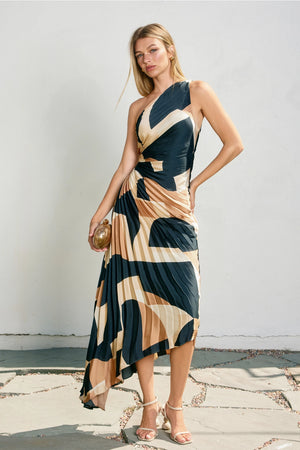 First Class Asymmetrical Maxi Dress