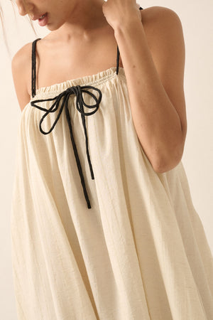 Tonal Striped Maxi Dress - Oatmeal