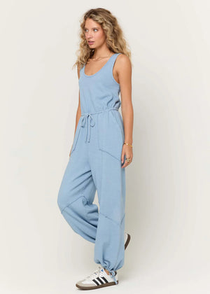 Journey Terry Jumpsuit - Blue Sky
