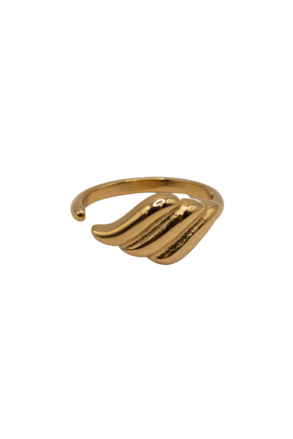 18K Feather Ring