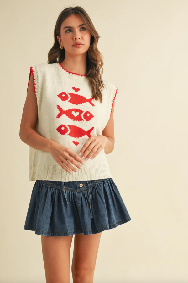 Sardine Sleeveless Knit Top