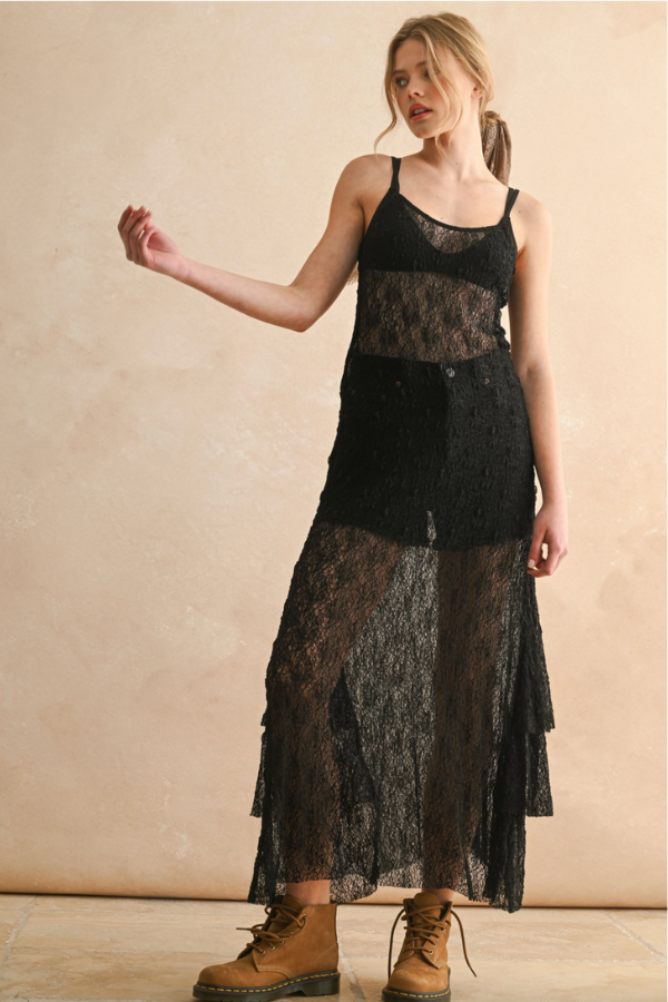 Date Night Lace Midi Dress
