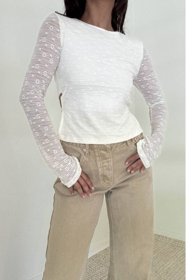 Tie Back Flared Sleeve Top