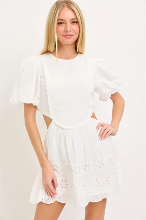 Betsy Eyelet Mini Dress