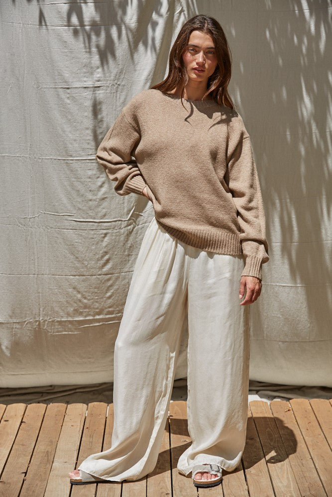 Desiree Pullover Sweater - Mocha