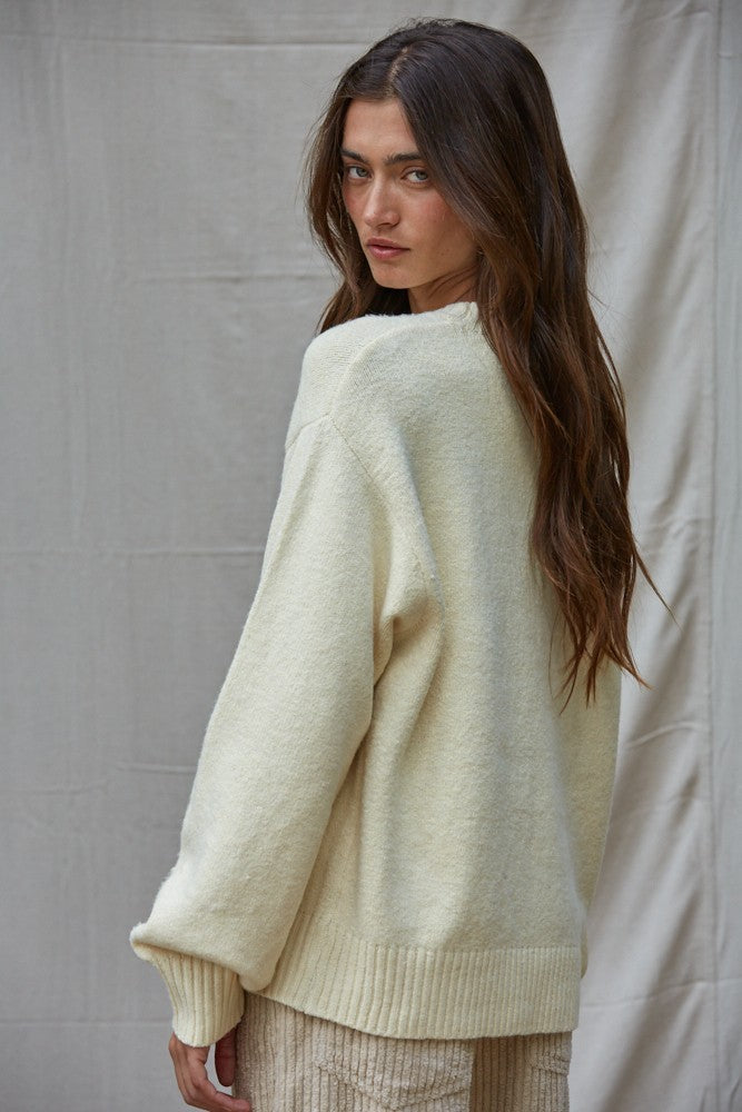 Desiree Pullover Sweater - Yellow