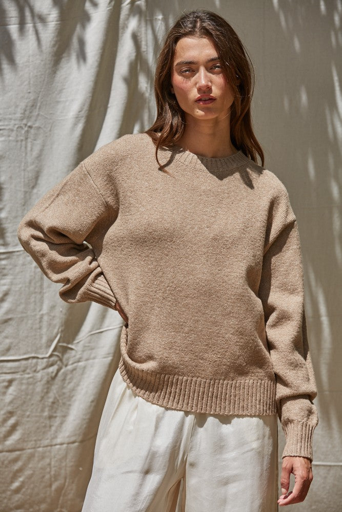 Desiree Pullover Sweater - Mocha