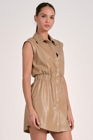Hazel Leather Mini Dress