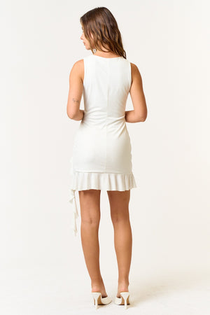 Glitter Ruffled Mini Dress