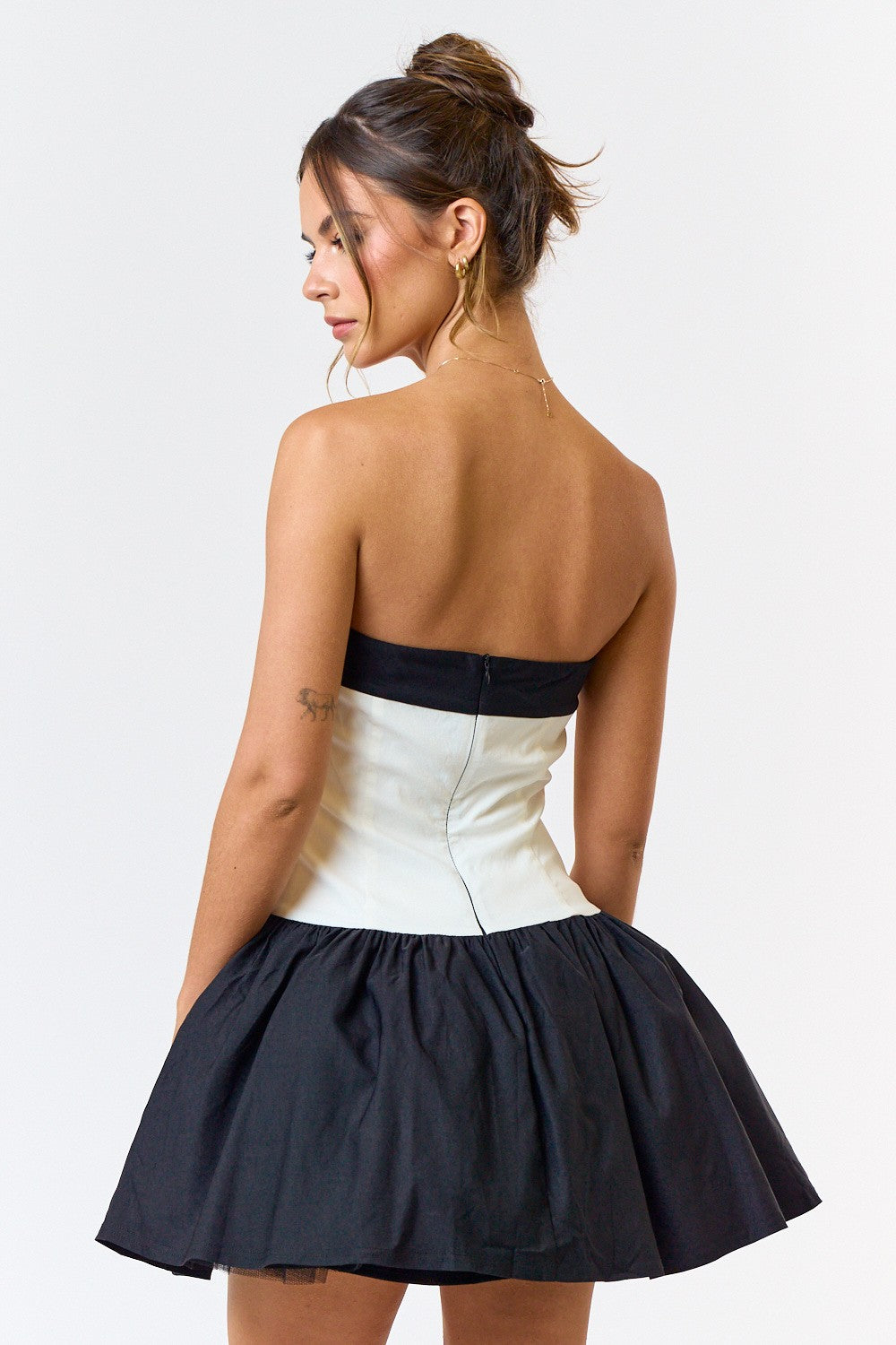 Rosette Tube Mini Dress