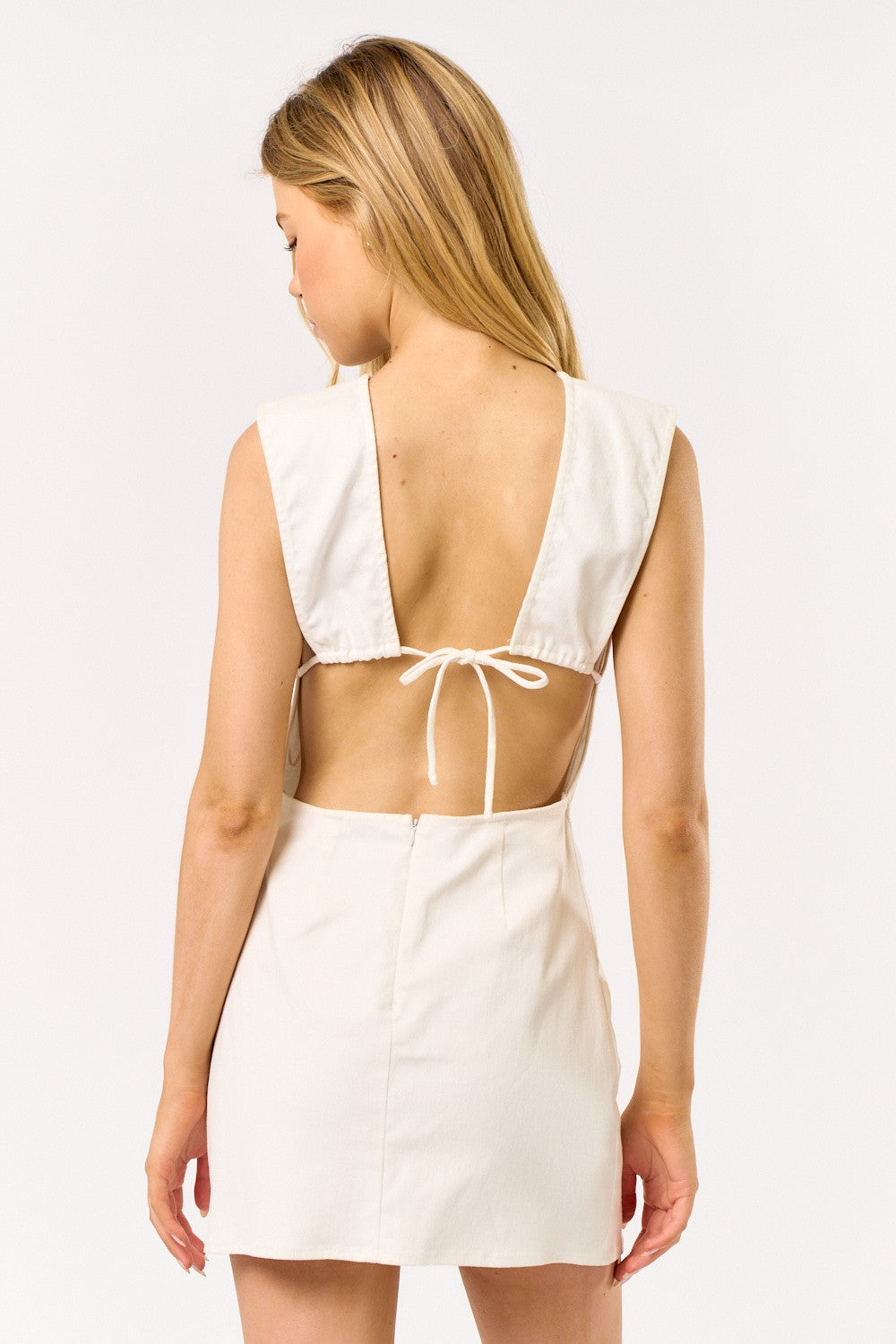 Open Back Shift Mini Dress