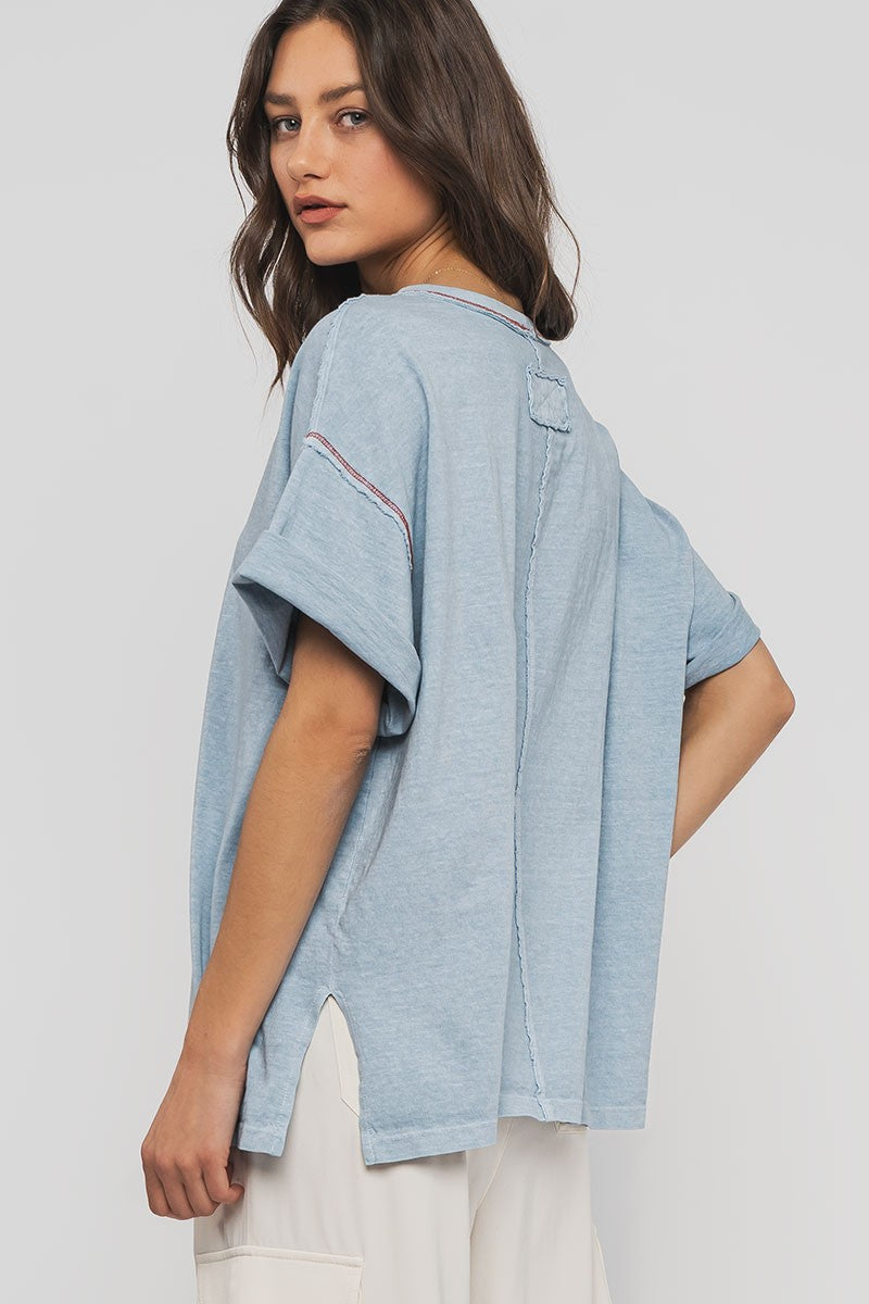 Timeless Oversized Tee - Blue
