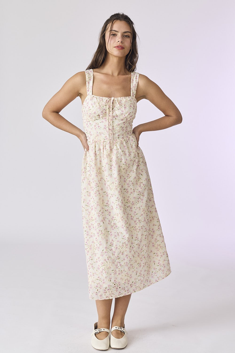Allison Eyelet Midi Dress