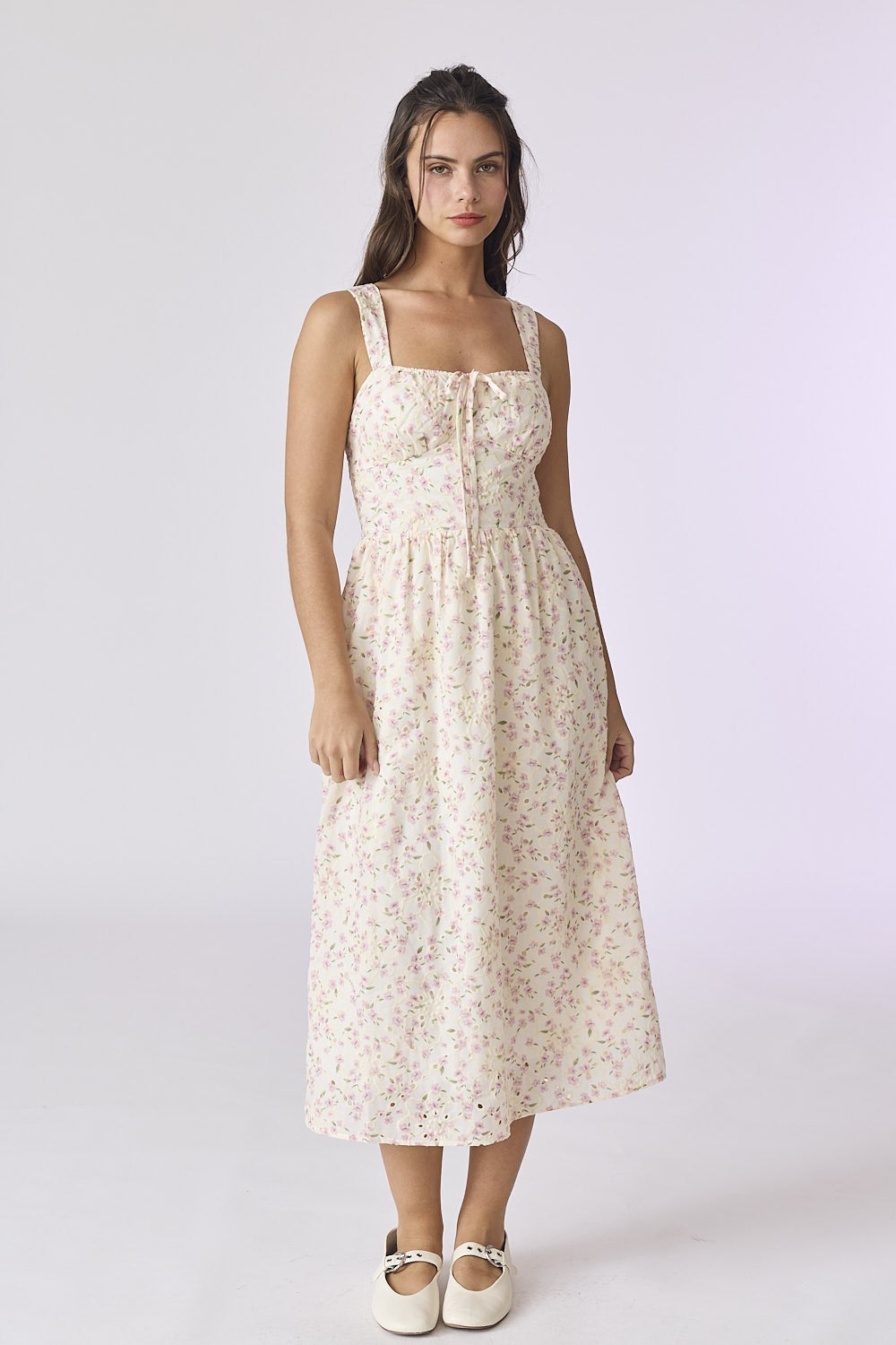 Allison Eyelet Midi Dress