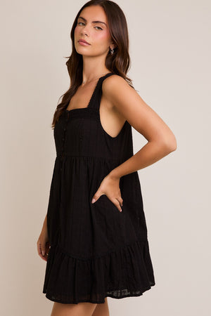 Sweet Romance Mini Dress - Black