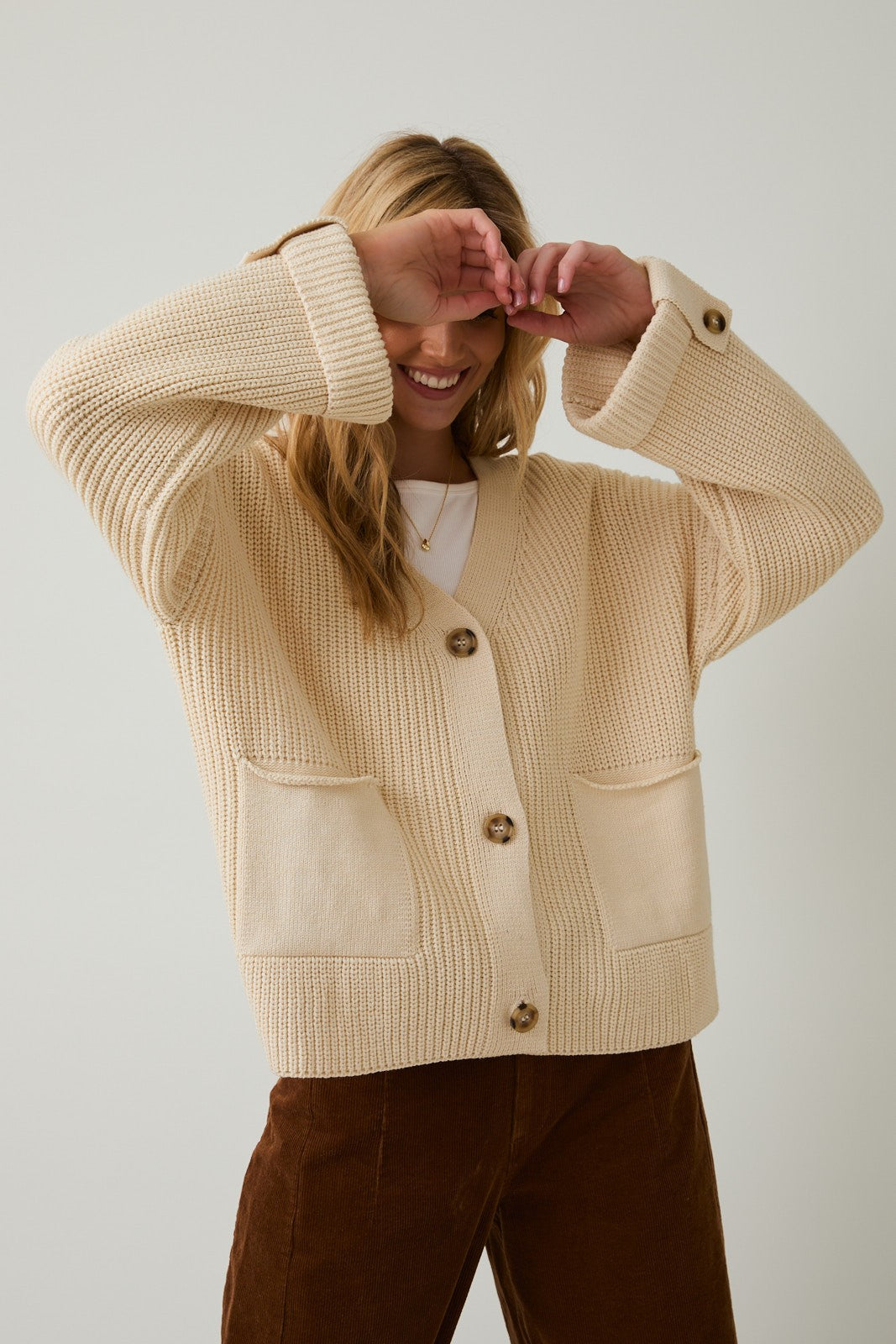 Oversized Button Up Cardigan