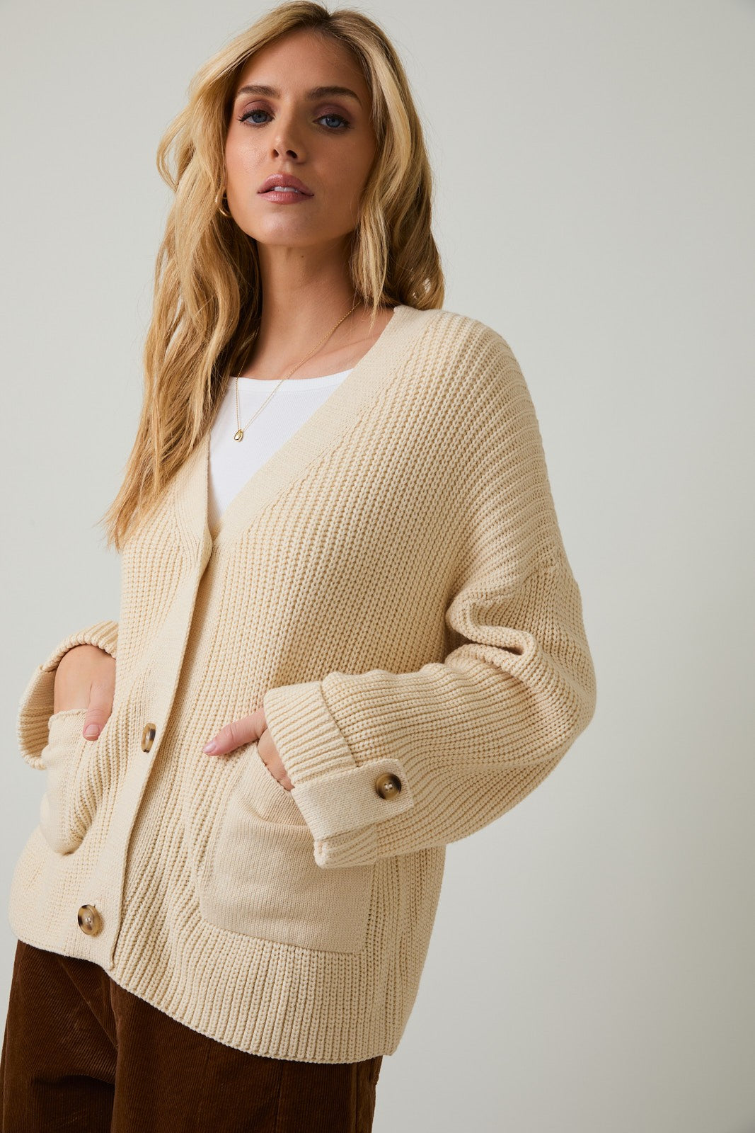 Oversized Button Up Cardigan