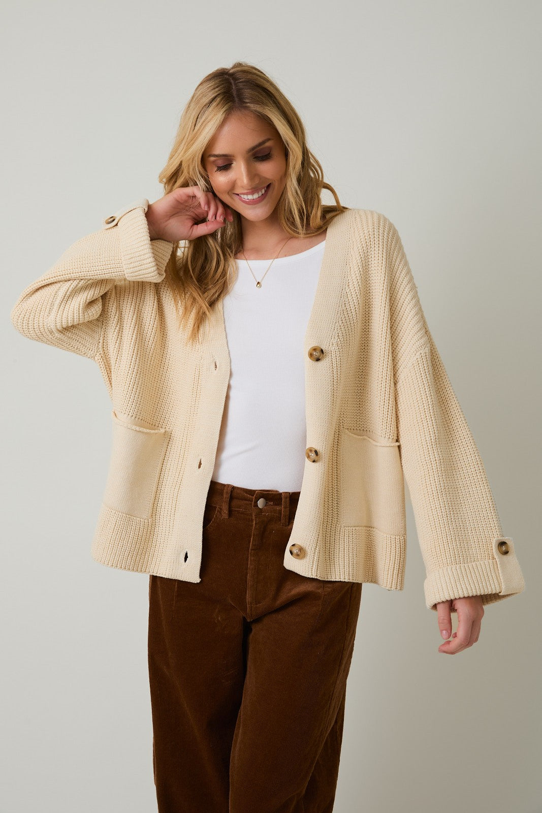 Oversized Button Up Cardigan