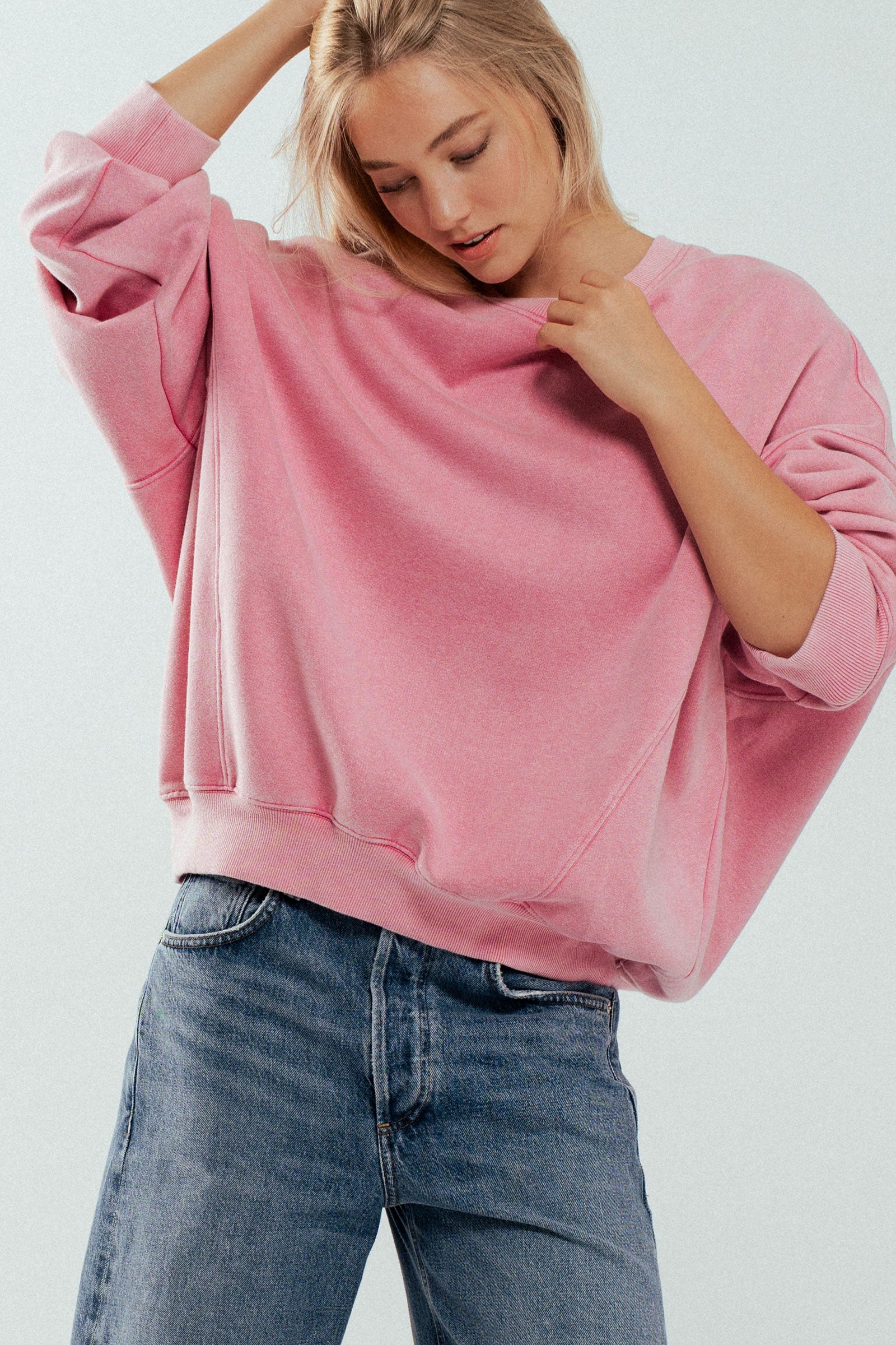Washed Pullover Sweatshirt