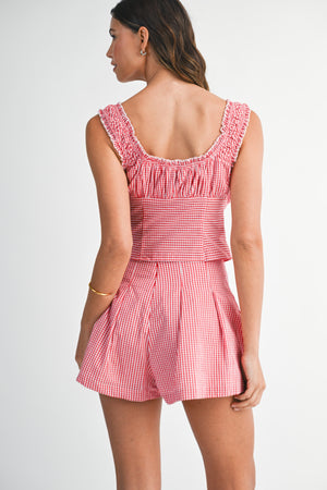 Be My Guest Gingham Set - Red