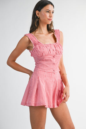 Be My Guest Gingham Set - Red