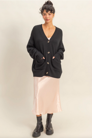 Oversized Button Down Cardigan