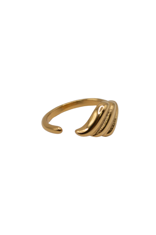 18K Feather Ring