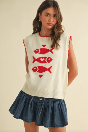Sardine Sleeveless Knit Top