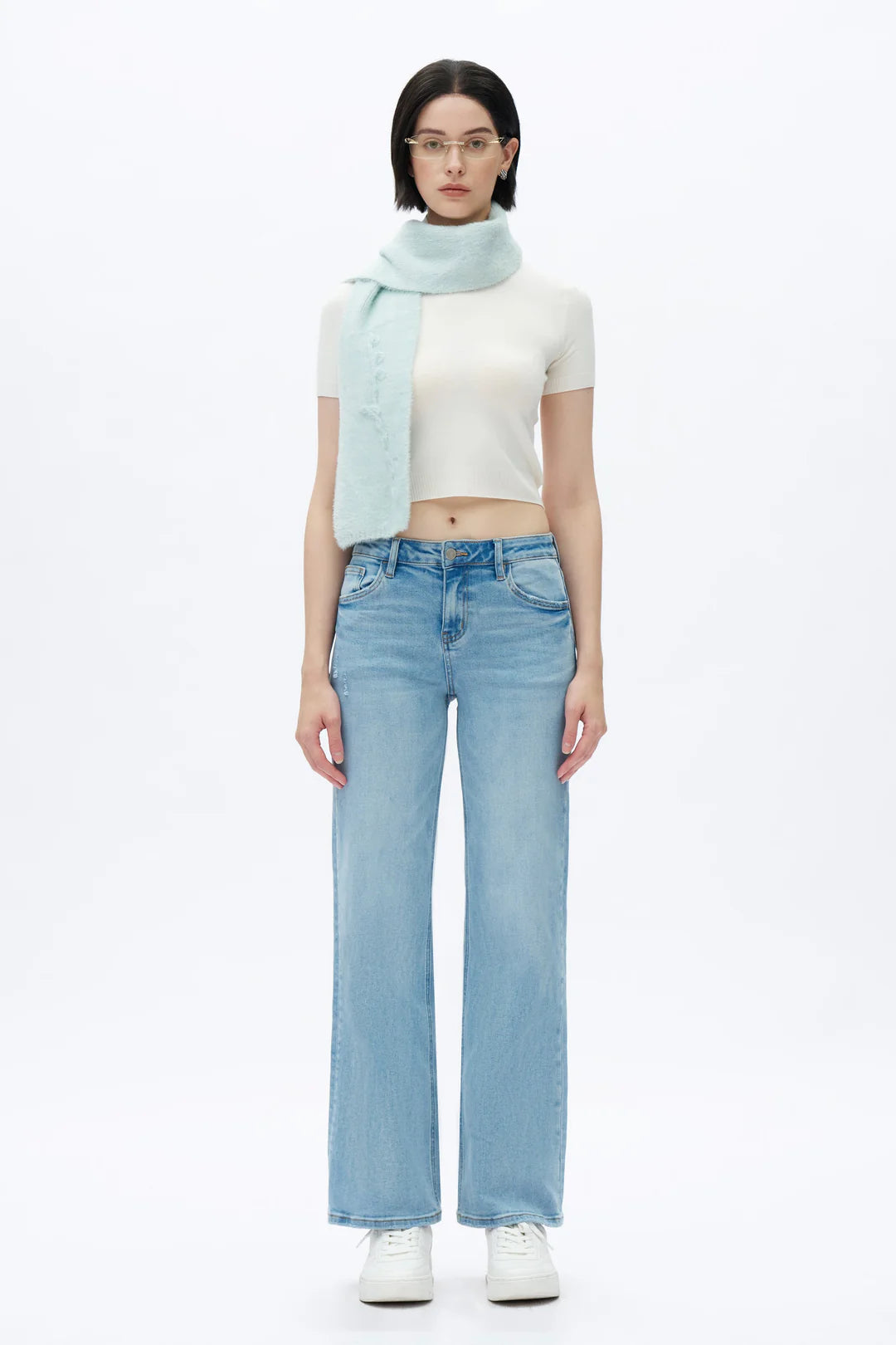 Alsa Mid Rise Wide Leg Jeans