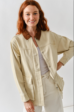 Vintage Washed Barn Jacket - Taupe