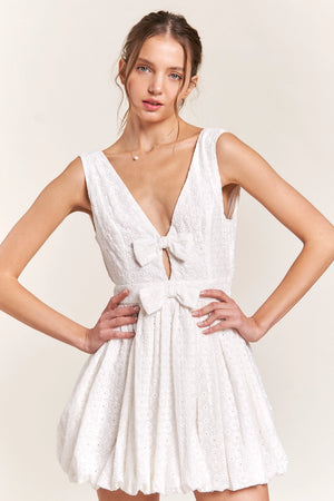 Boho Bow Mini Dress