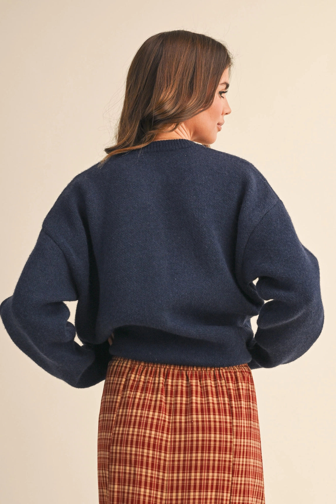 Dog Cardigan - Navy