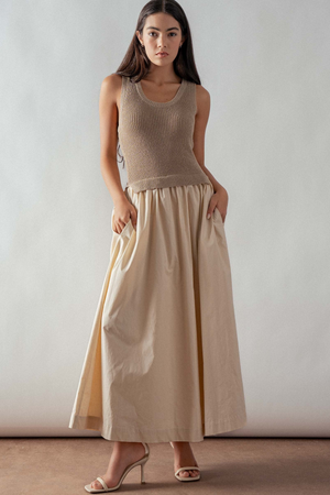 Knit Tank Maxi Dress - Taupe