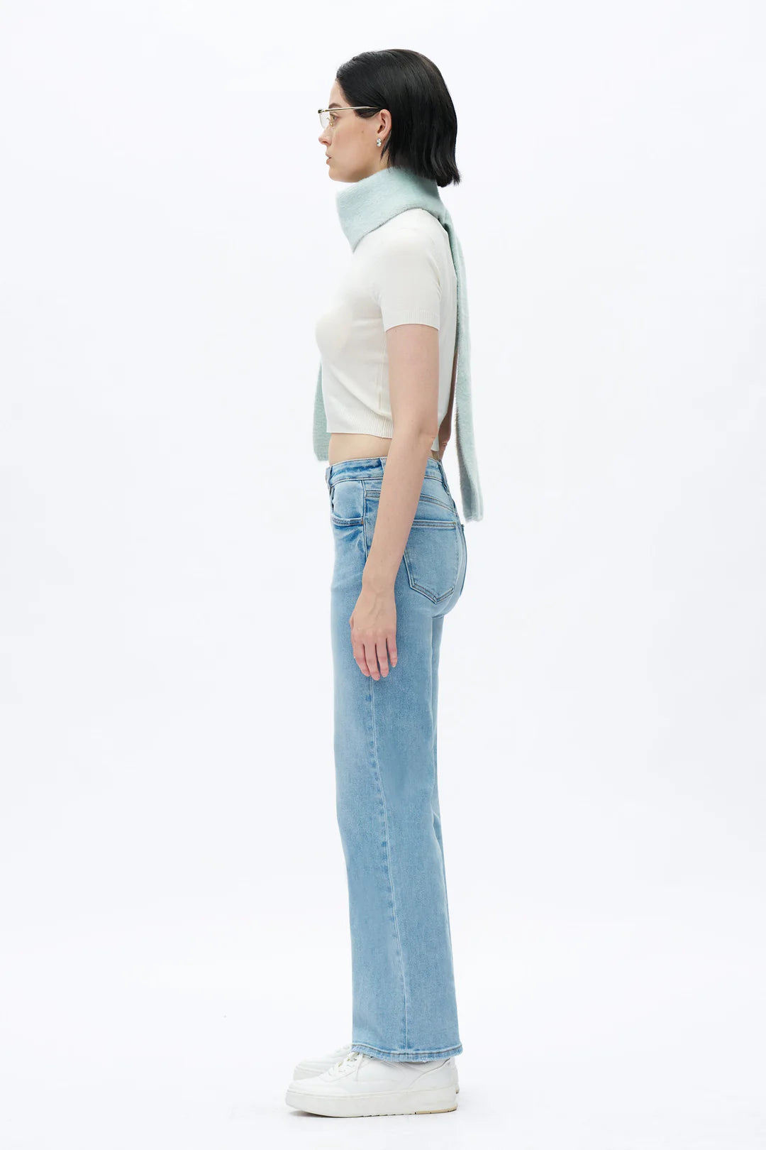 Alsa Mid Rise Wide Leg Jeans