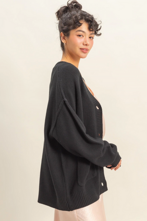 Oversized Button Down Cardigan