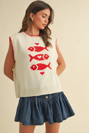 Sardine Sleeveless Knit Top