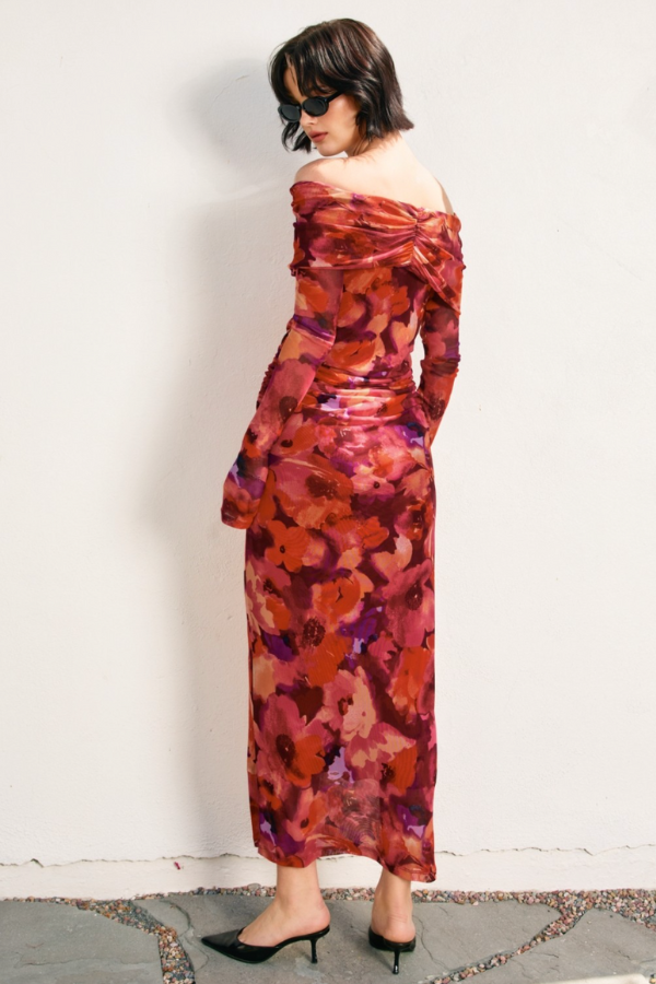 Dancing With Love Mesh Maxi Dress