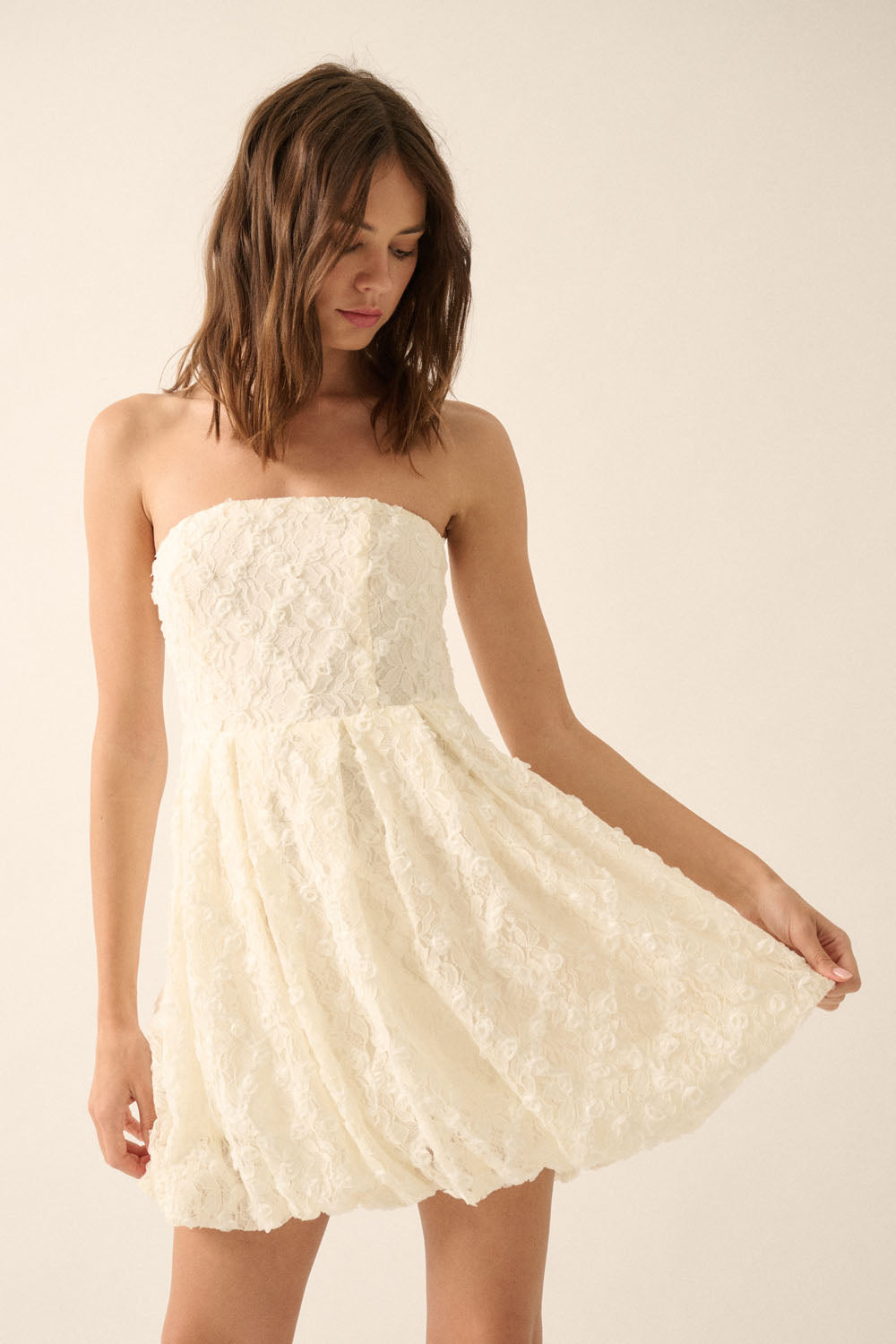 Olivia Floral Lace Mini Dress