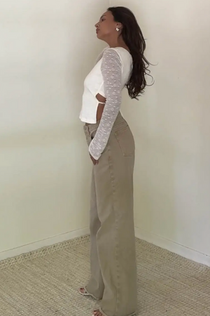 Tie Back Flared Sleeve Top