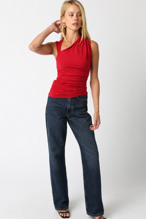 Mia Knit Top - Red