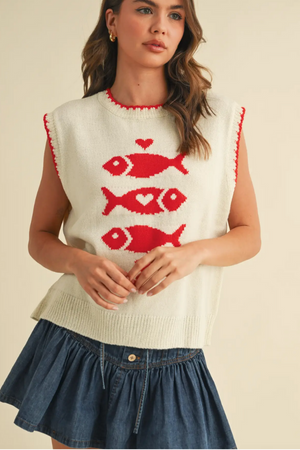 Sardine Sleeveless Knit Top