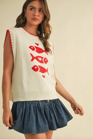 Sardine Sleeveless Knit Top