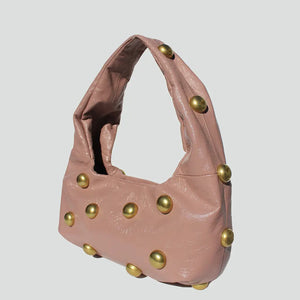 Ariella Studded Shoulder Bag - Rose