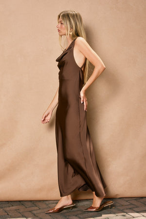 Twist and Shout Maxi Dress - Chocolate