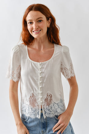 Romantic Lace Blouse - White