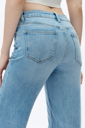 Alsa Mid Rise Wide Leg Jeans