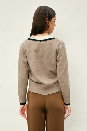 Varsity V Neck Sweater