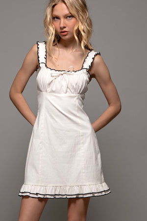 Sweet Ruffles Mini Dress - White