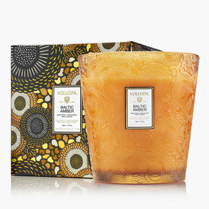 Voluspa 3 Wick Hearth Candle - Baltic Amber
